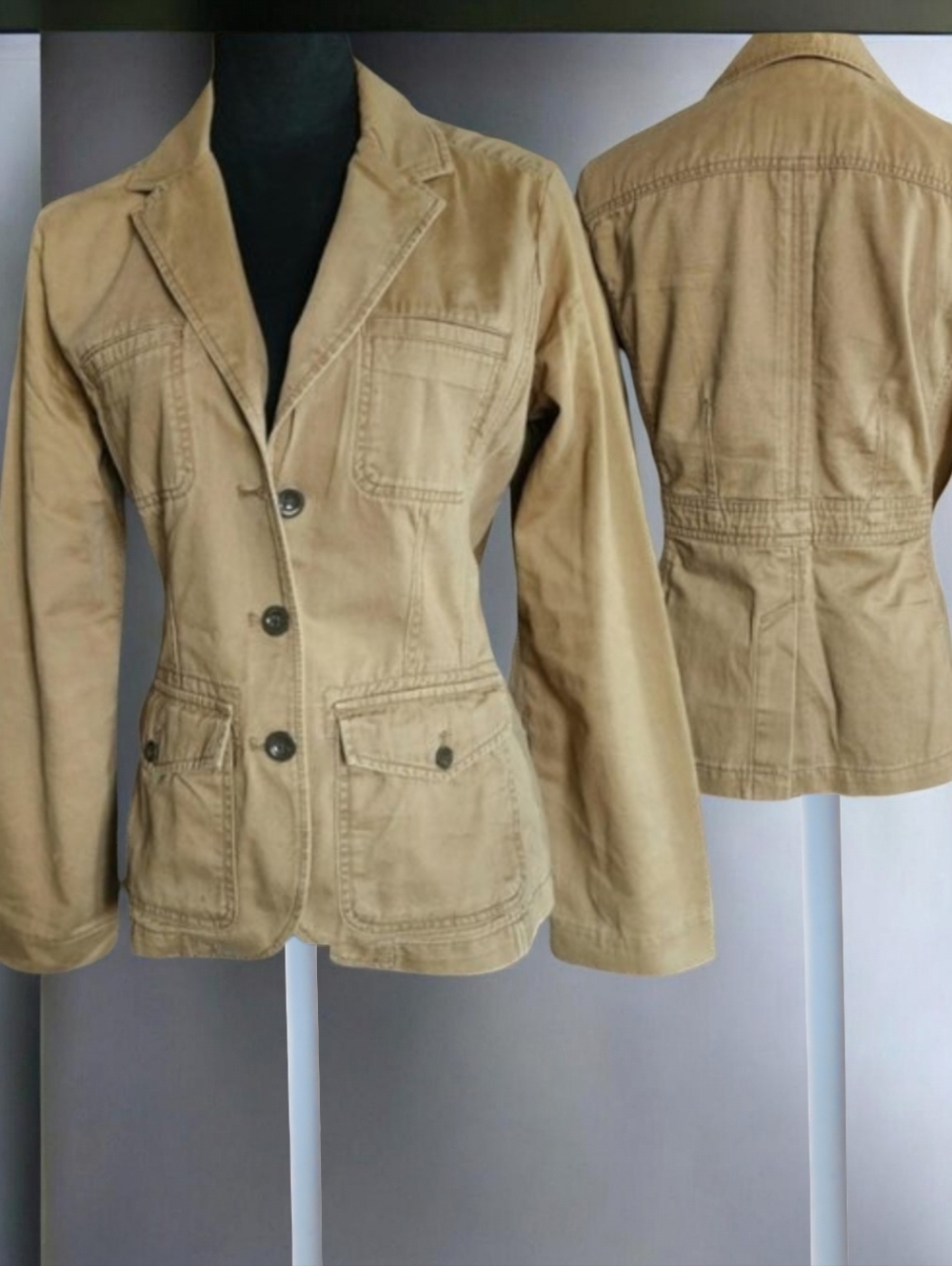 EDDIE BAUER Tan/Casual Blazer Size 8 Petite
